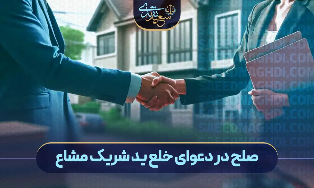 صلح در دعوای خلع ید شریک مشاع copy